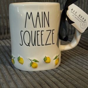 Rae Dunn Main Squeeze Mug - White with Yellow Lemons